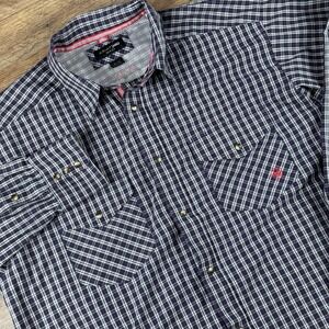 Ariat Shirt Mens XL Purple Striped Pro Series Western Cowboy Long Sleeve